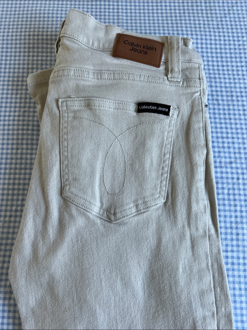Calvin Klein Jeans Women's Light Beige High Rise Skinny Jeans